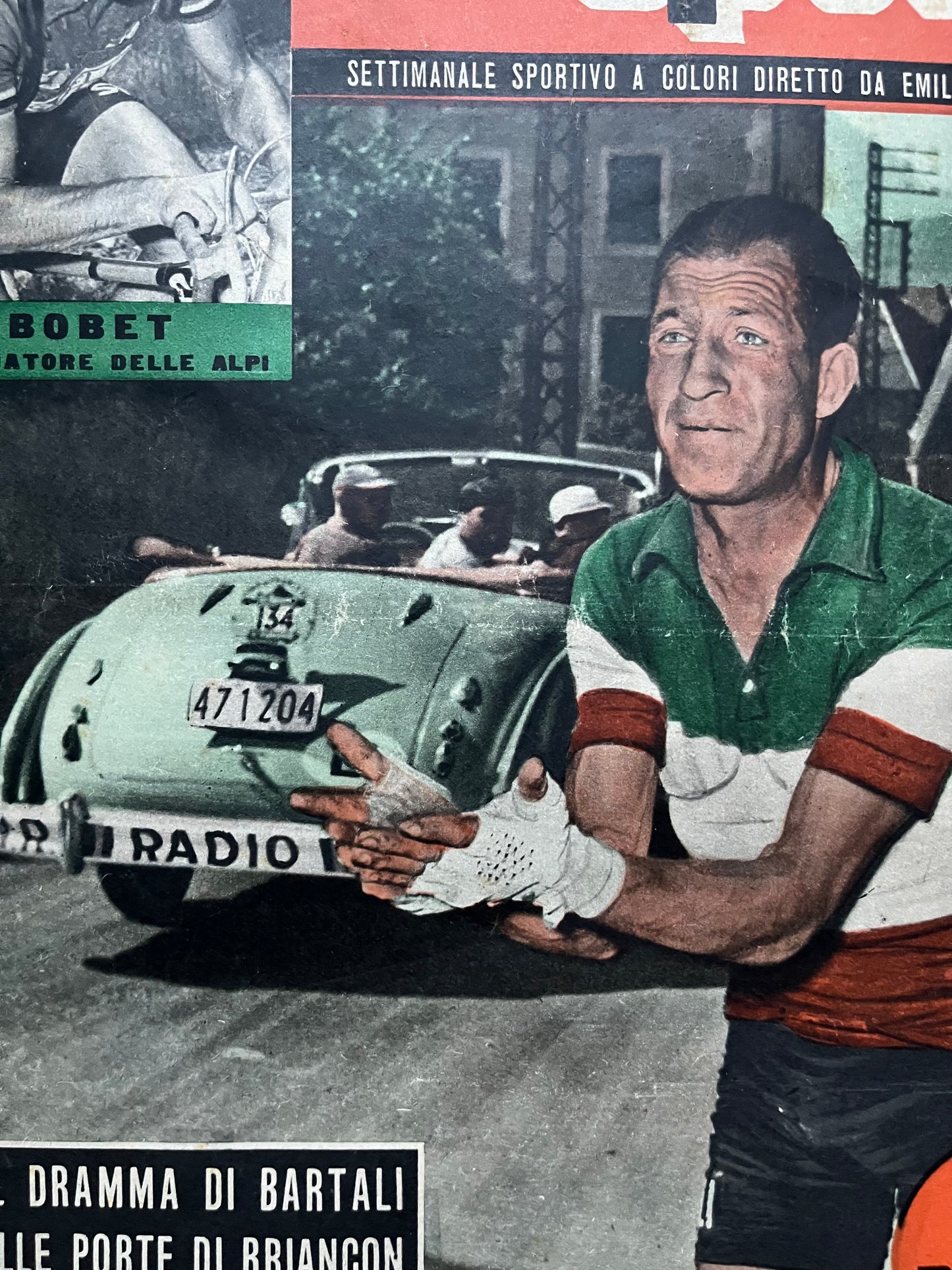 Gino Bartali 1952 Giro d'Italia vintage cycling print