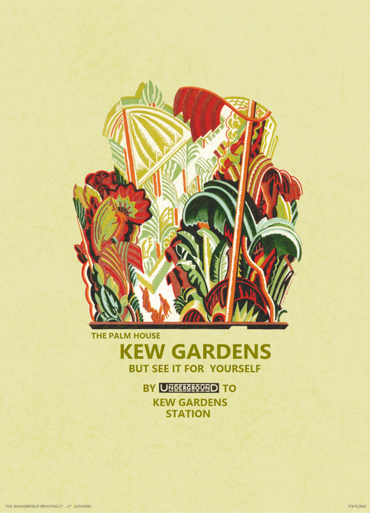 Vintage Advertising Poster - Kew Gardens, London Transport, 1920s
