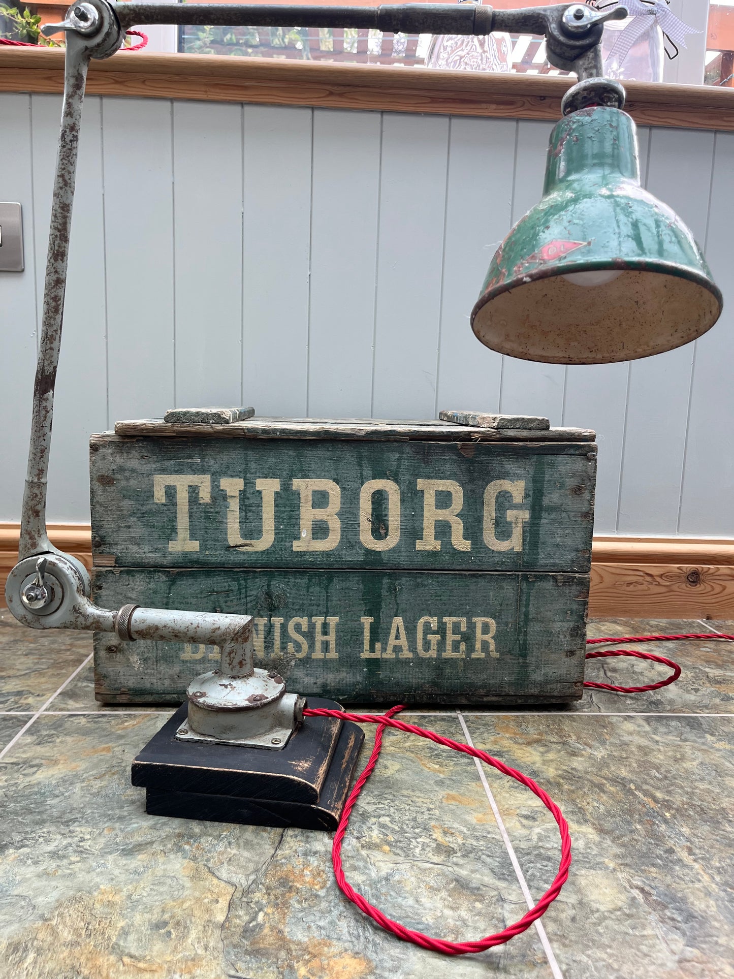 Vintage Machinist Lamp c1950s rewired