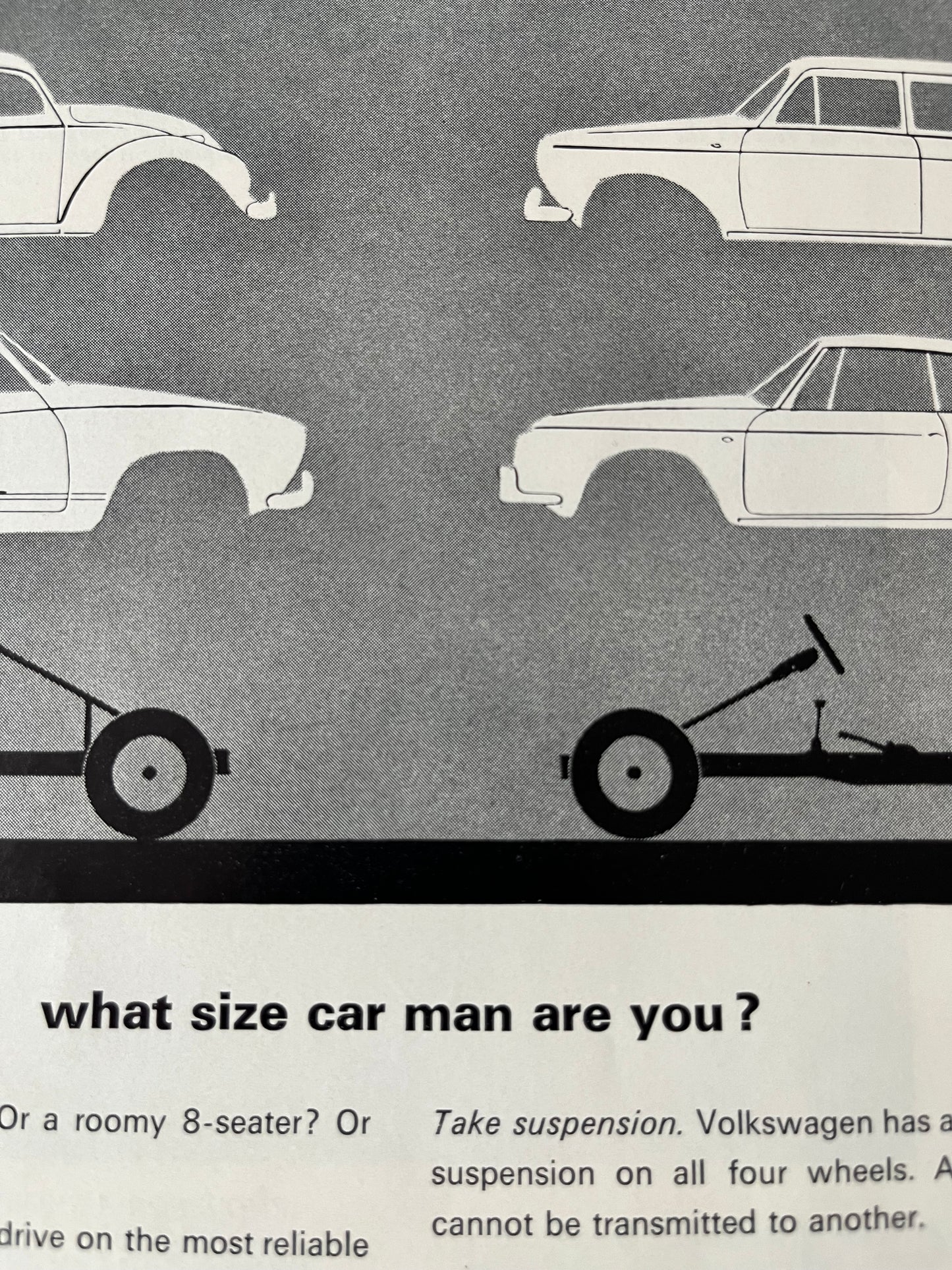 Vintage VW Volkswagen Beetle advertising print - 1960s