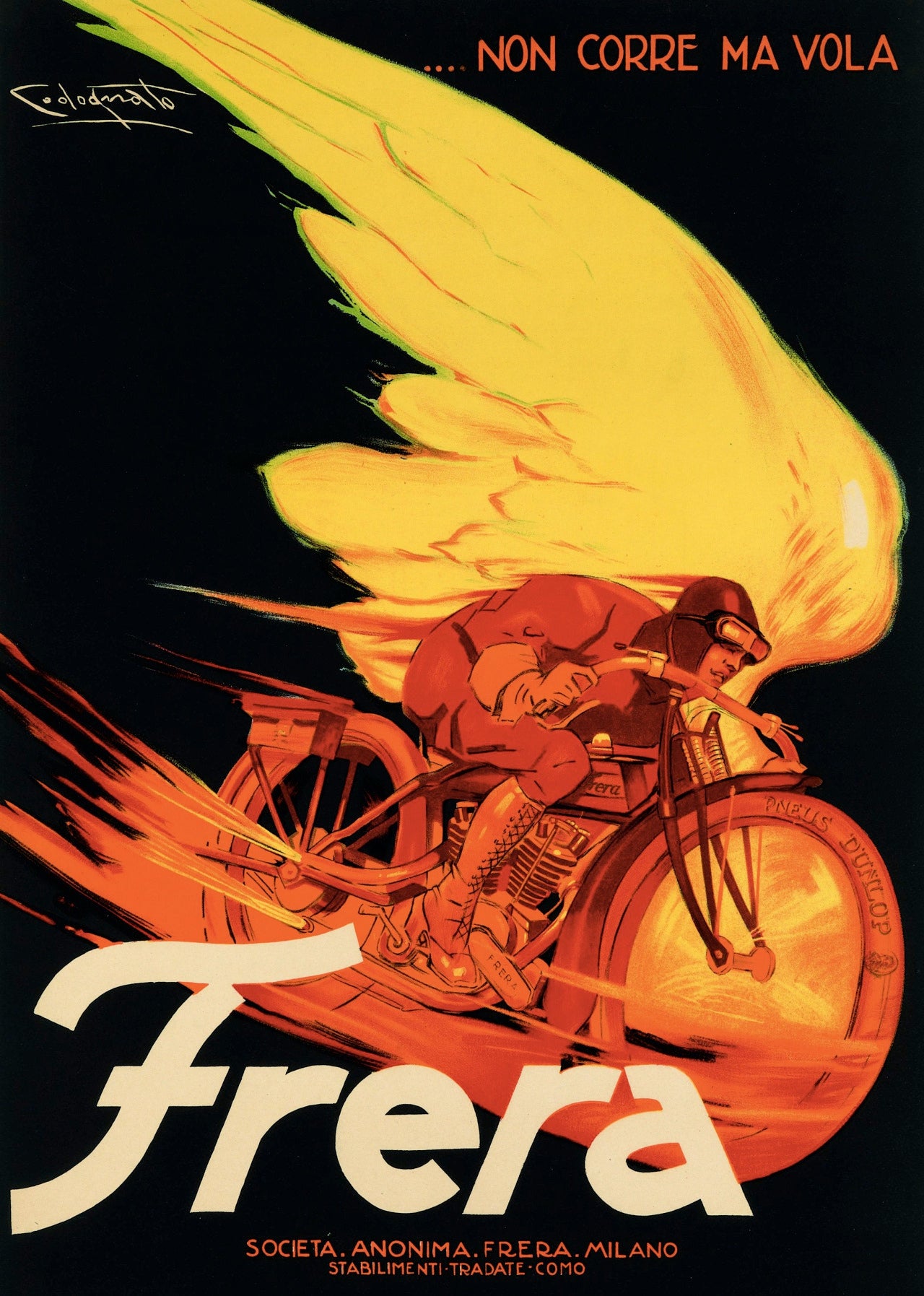 Frera motorcycles vintage advertisement poster c1929