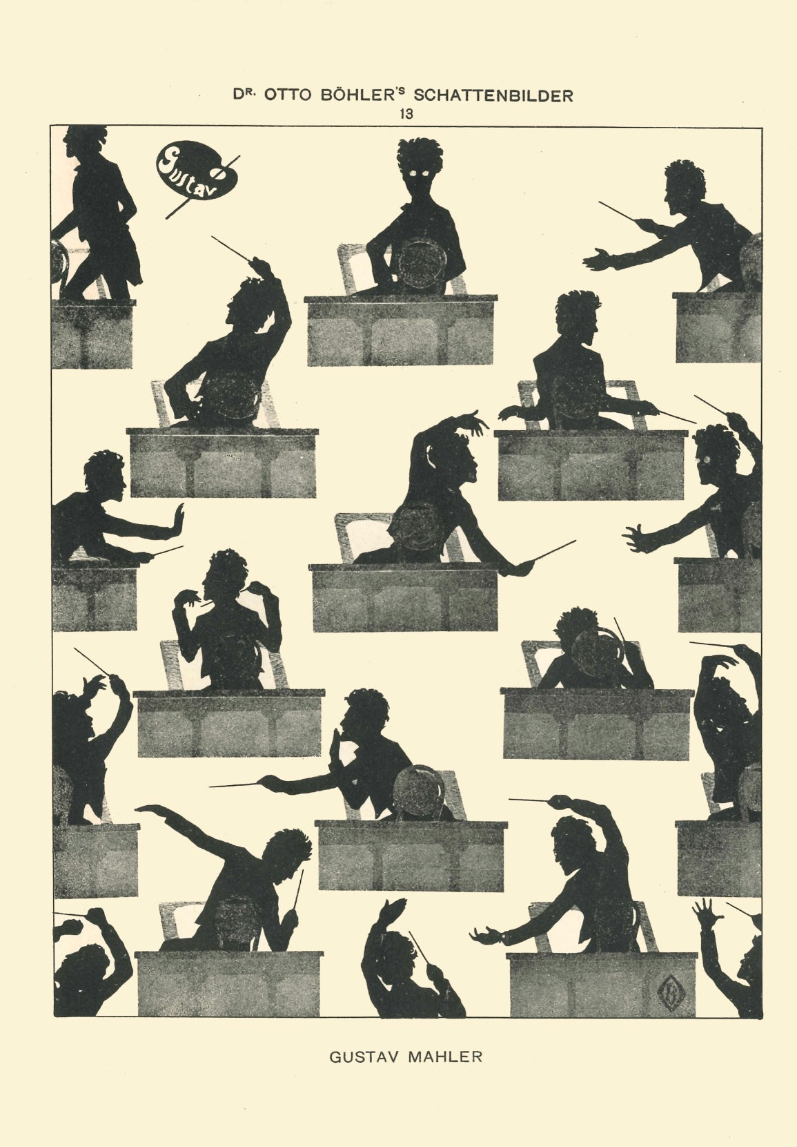 Vintage Advertising Poster - Gustav Mahler Otto Bohler