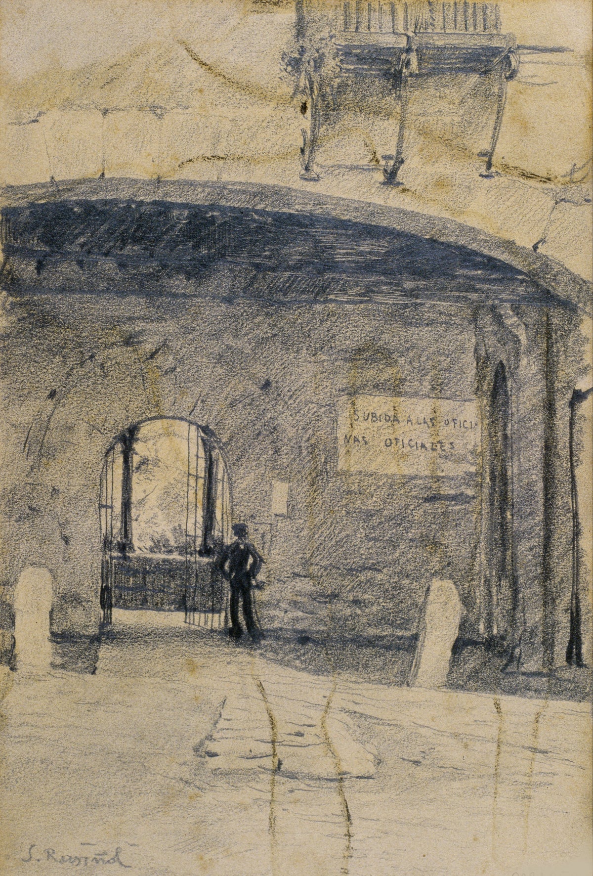 Gateway Arch and Wall Granada c.1895 - Art Print
