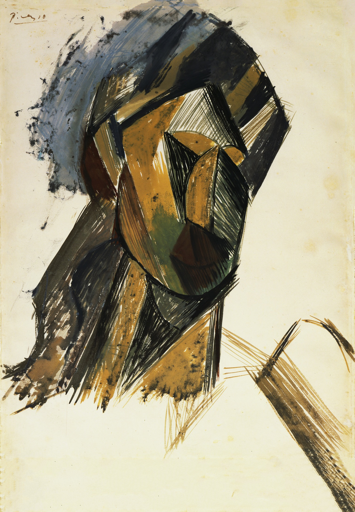 Picasso - Head of a woman c1909 reproduction poster c1909