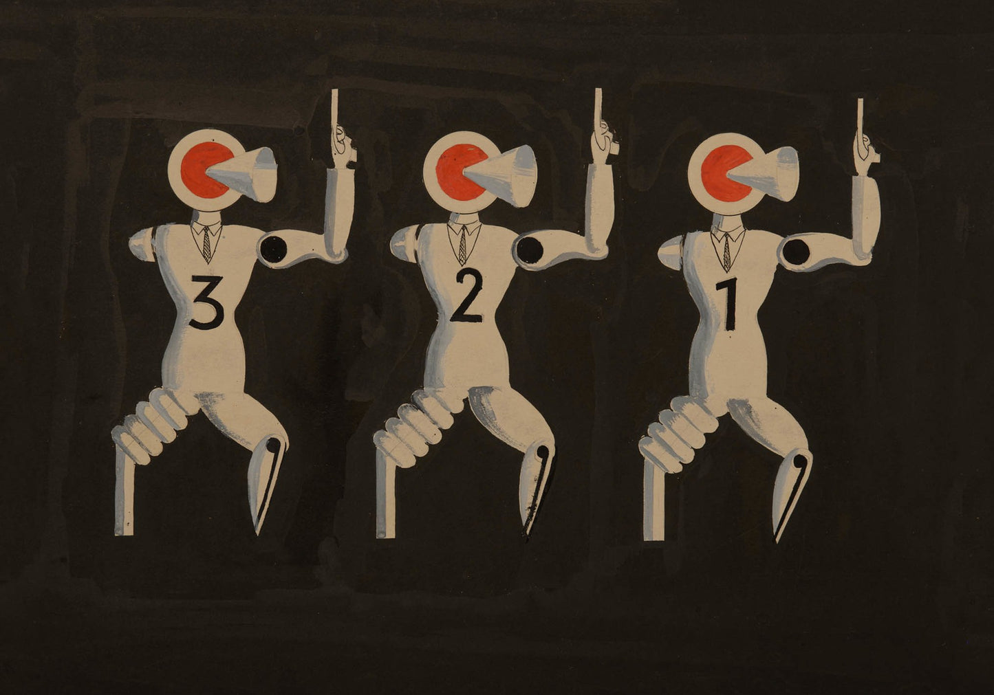 Oskar Schlemmer bauhaus poster The Robber Ballet c1925