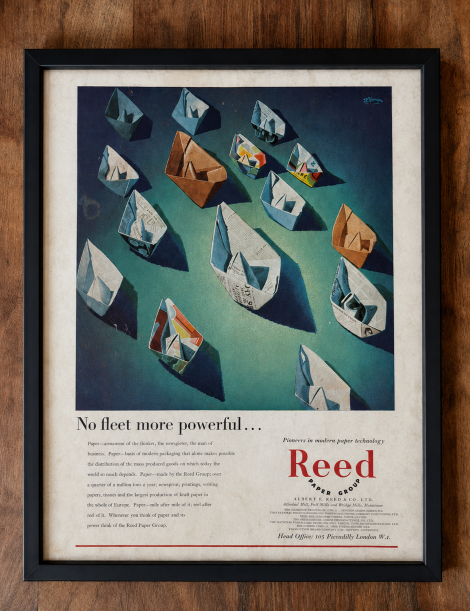 1950s Reed paper advertisement