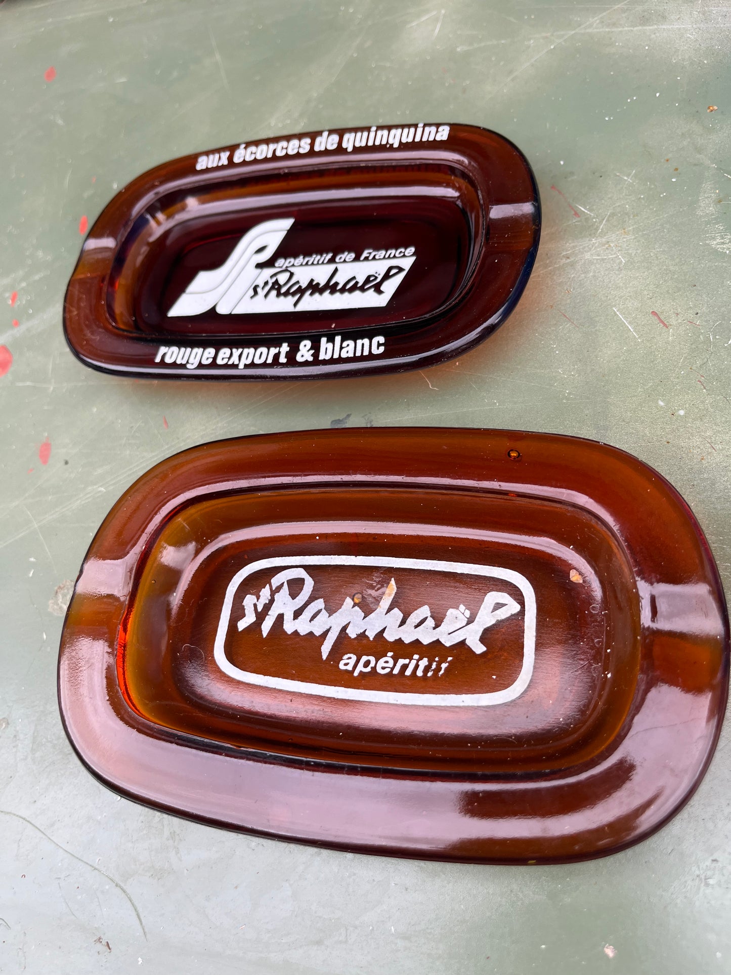 St Raphael brown glass bar ashtray x1 c1970s