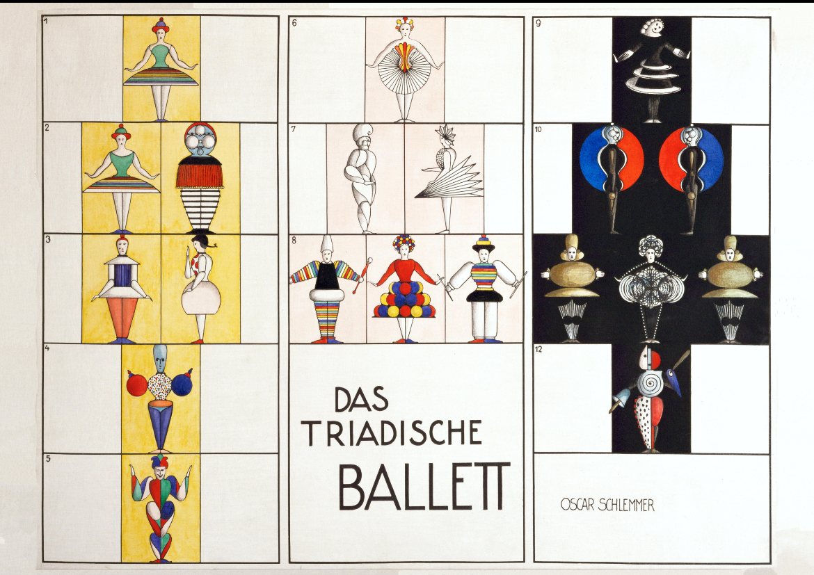 Oskar Schlemmer -Das Triadische Ballett : Bauhaus poster c1920s