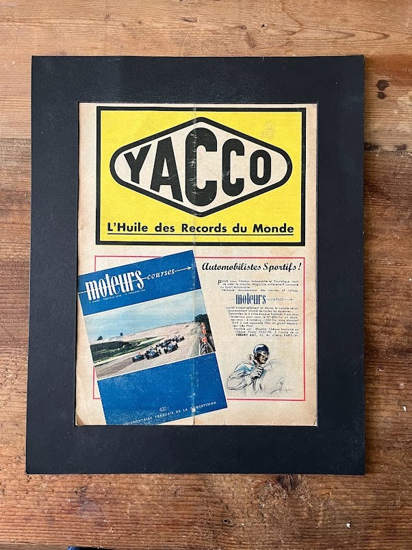 Yacco Motor Oil original french advertisement 1950s