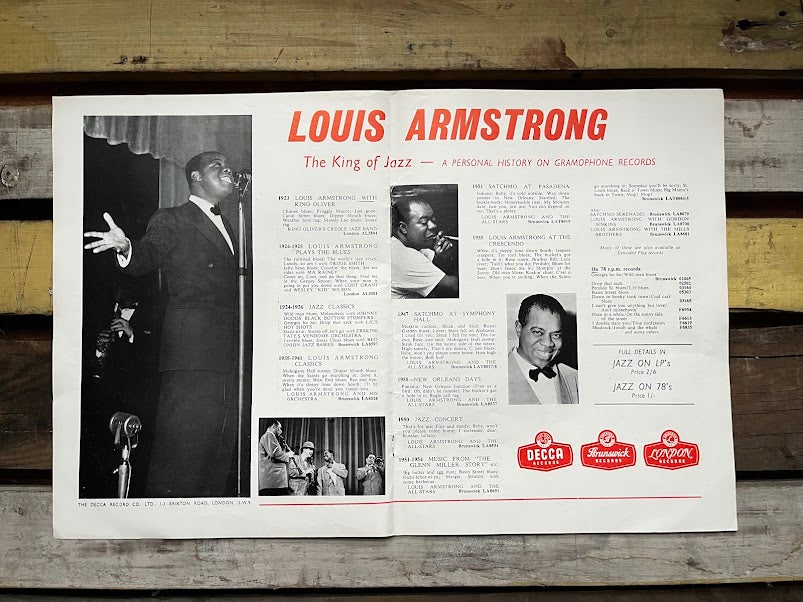 Louis Armstrong Vintage Jazz Magazine cover Artwork -