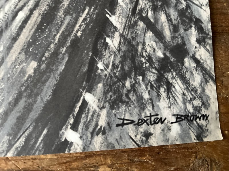 Le mans 24 hour motor race art by Dexter Brown c1970s