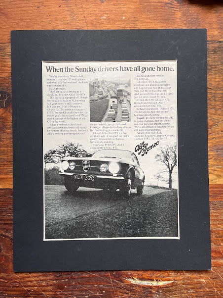 Vintage Alfa Romeo Advertisement, 1750 GT