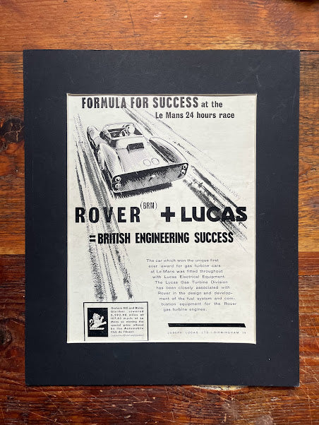 Le Mans / Rover vintage advertisement c1961