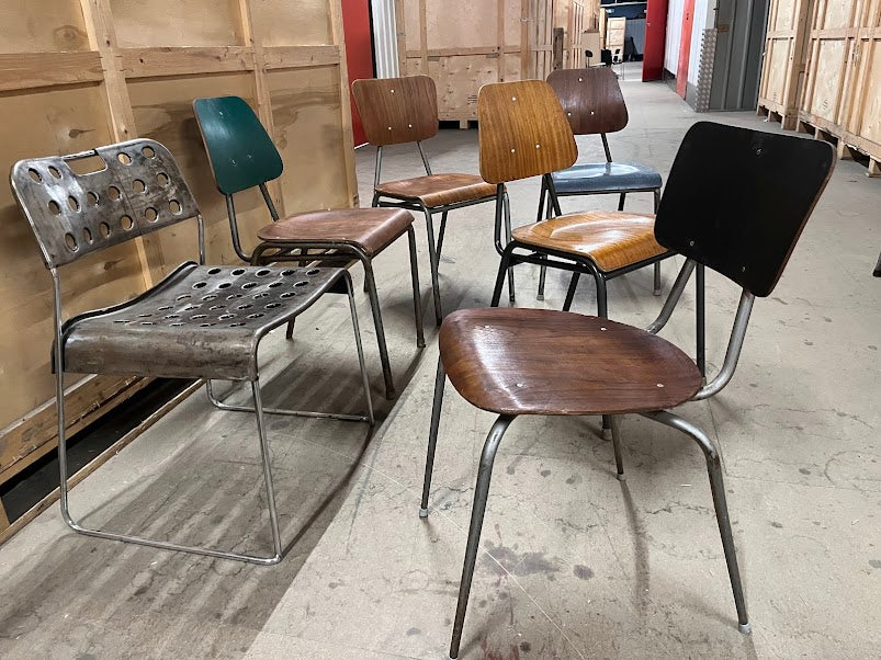 Various styles of midcentury / industrial kitchen or dining chair