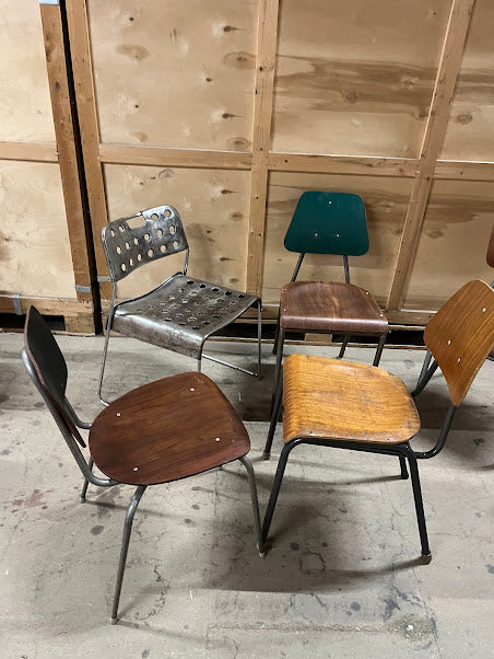 Various styles of midcentury / industrial kitchen or dining chair