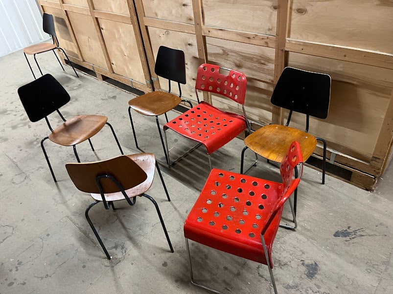 Various styles of midcentury / industrial kitchen or dining chair