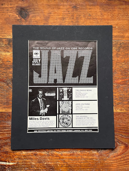 Miles Davis vintage Jazz magazine original artwork 1973