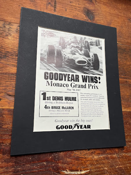 GoodYear Monaco grand Prix vintage advertisement 1967