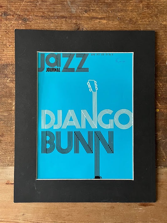 Vintage Jazz magazine cover artwork Django Bunn 1971