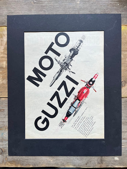 Moto Guzzi original advertisement c1960 vintage motorcycle