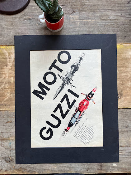 Moto Guzzi original advertisement c1960 vintage motorcycle