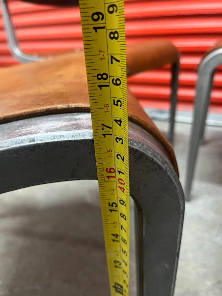 Esavian Stacking chairs by James Leonard for ESA, 1950s, restored, pair