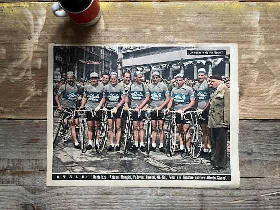 Atala Team photograph Giro d'italia Bianchi vintage cycling print c1950