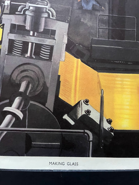 Vintage 1950s School Poster - Making Glass