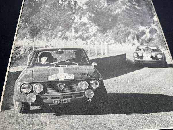 Vintage Lancia Fulvia / Porshe 911 1960s Artwork