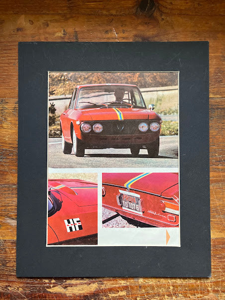 Vintage Lancia Fulvia 1960s Artwork