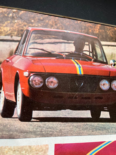 Vintage Lancia Fulvia 1960s Artwork