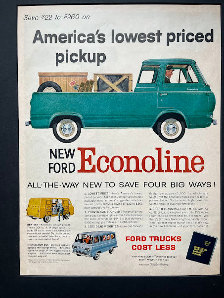 Ford Econoline Van / Pickup advertisement 1960s.