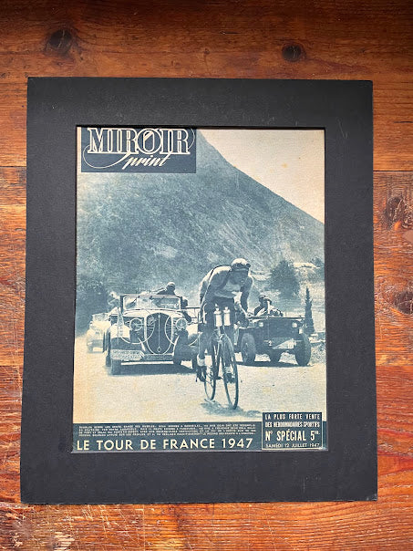 Vintage Tour de France Cycling Print - 1947