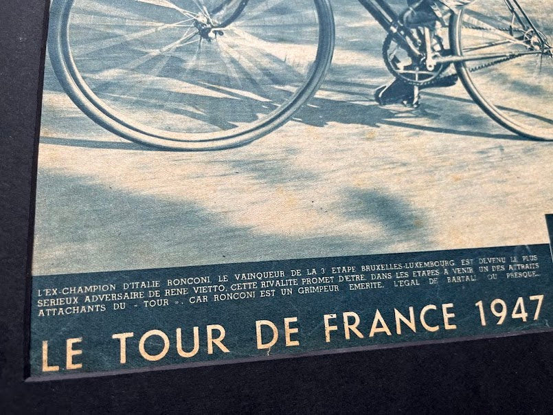 Vintage Tour de France Cycling Print - Ronconi 1947