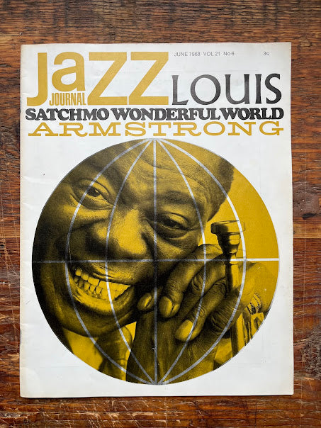 Louis Armstrong Vintage Jazz Magazine cover Artwork - 1968