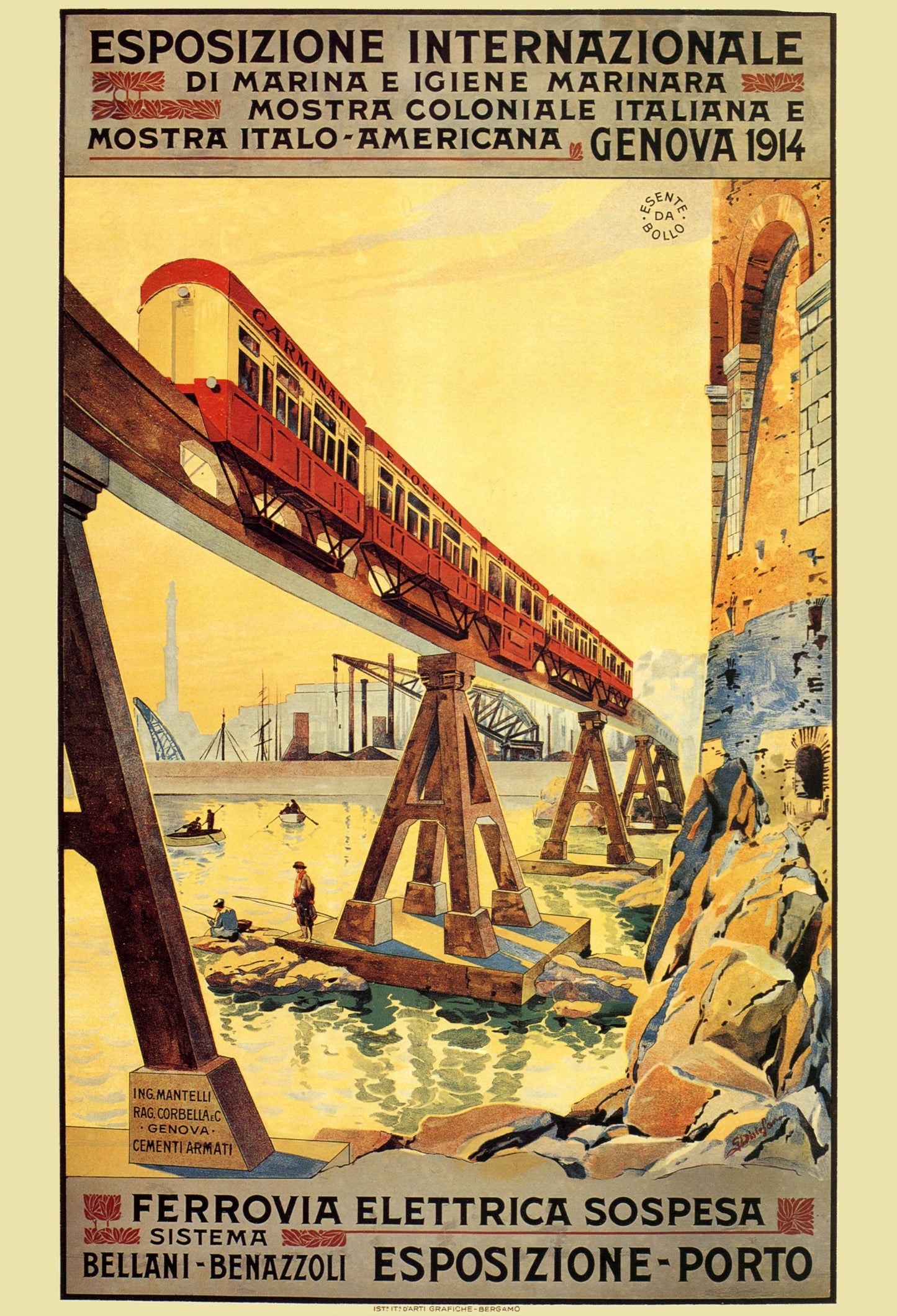 vintage Travel poster - Internationale Expo Genova 1914
