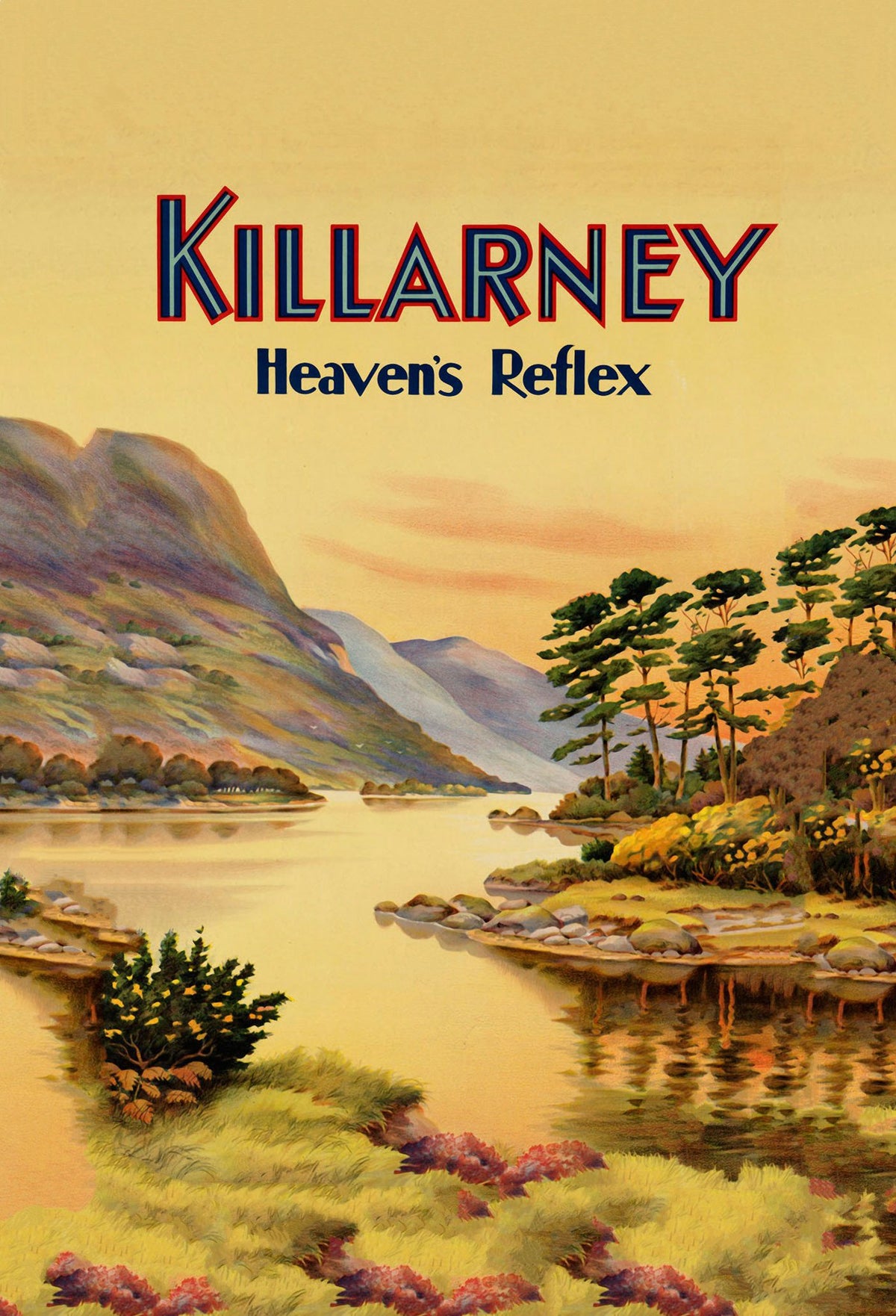 Killarney Heaven’s Reflex - Vintage Irish Travel Poster