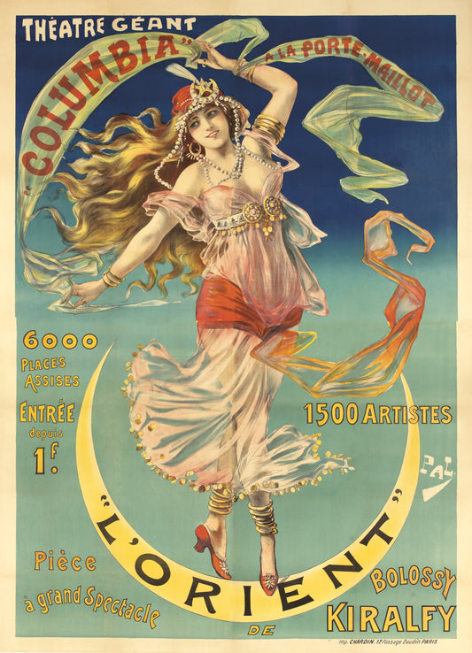 L'orient vintage advertisement poster c1899 Jean de Paleologu