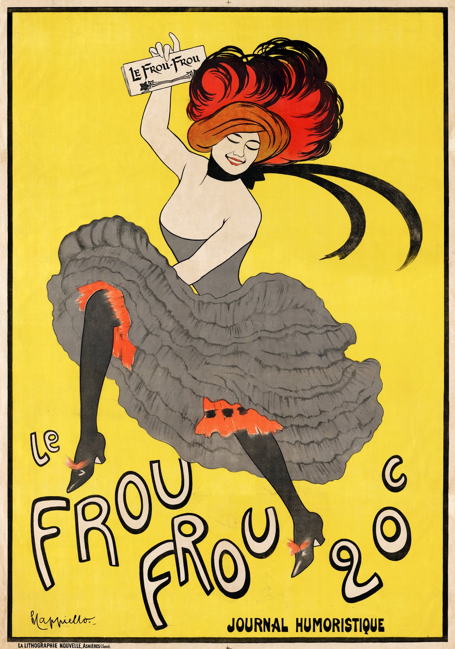Le Frou Frou vintage poster c1900 Lucien-Henri Weil