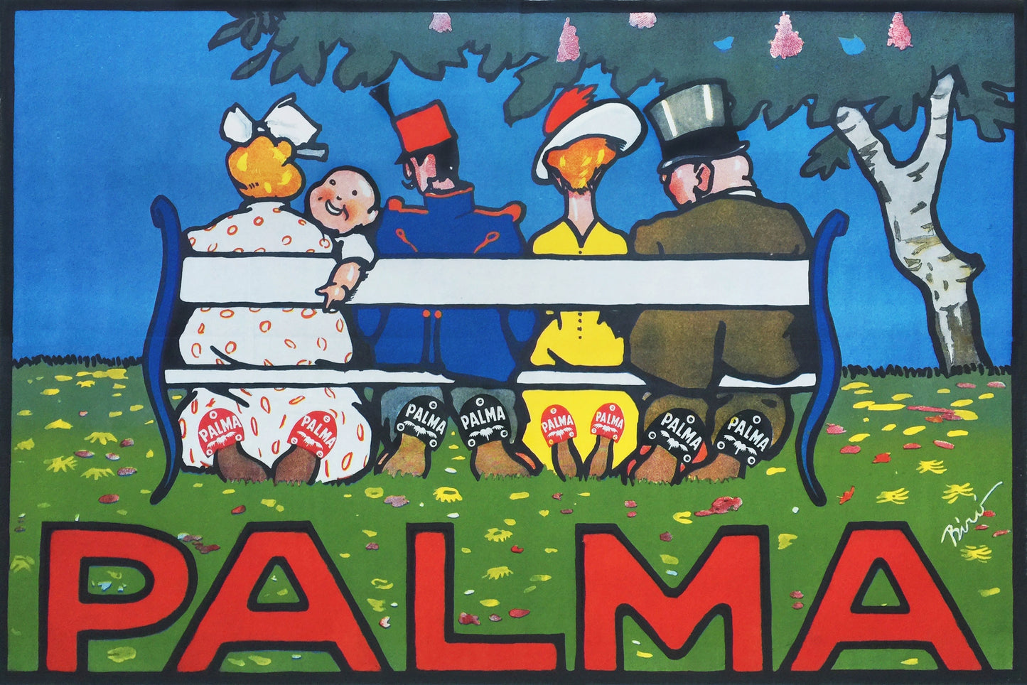 Palma Gumisarok vintage poster c1911 Miholy Biro