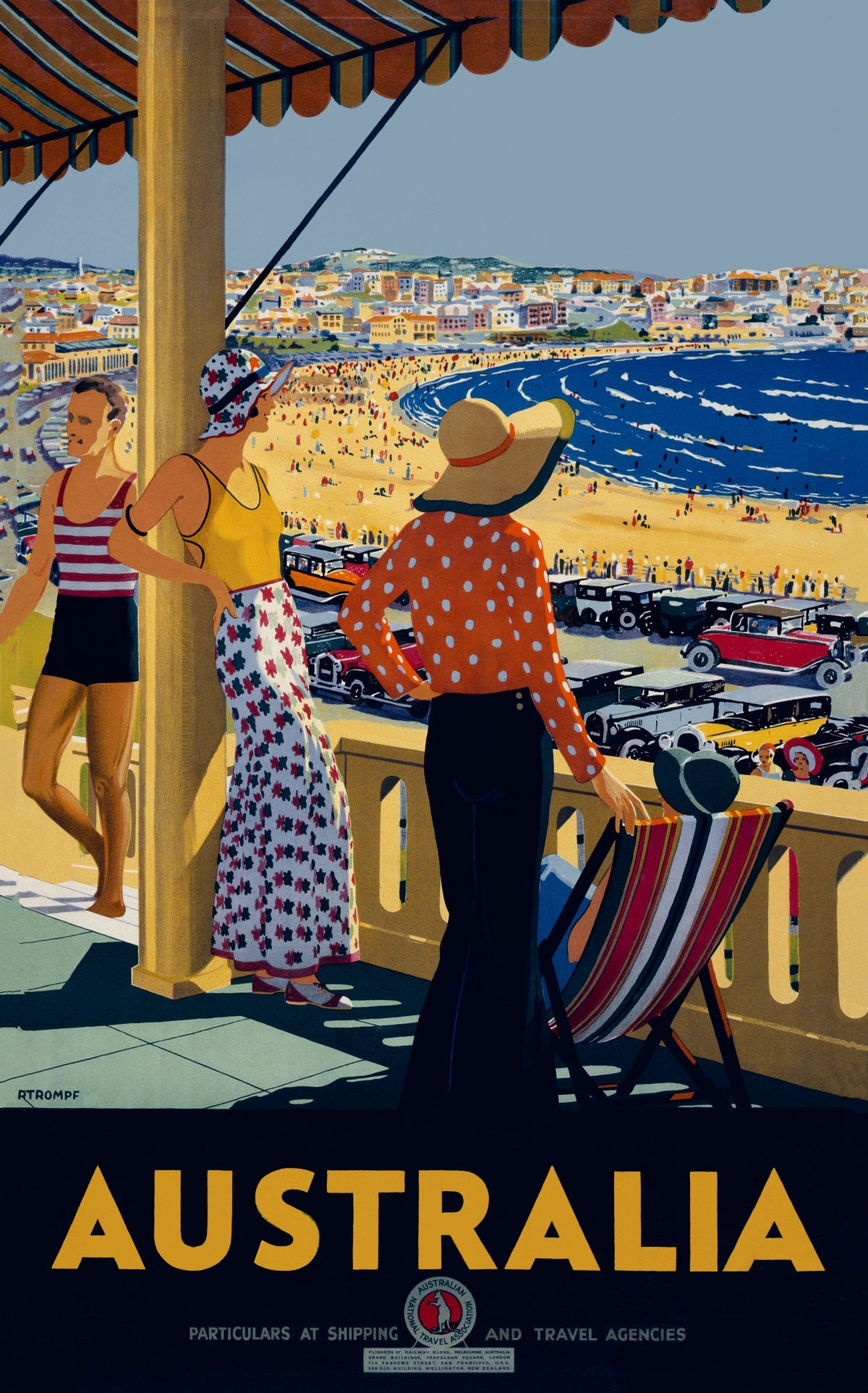 Australia c.1930s - R. Trompf Seaside Travel Poster