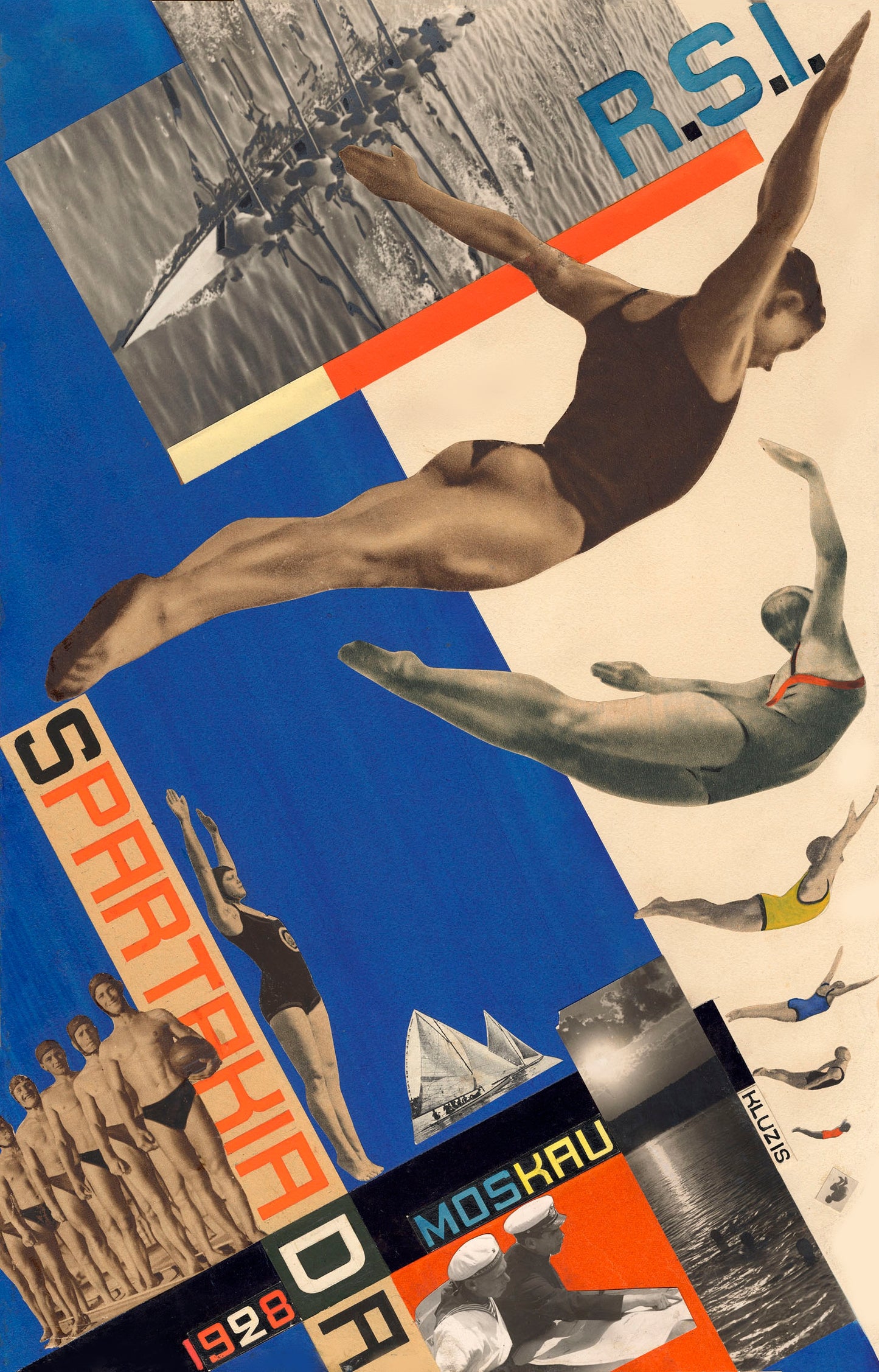 Moscow Spartakiade vintage poster c1928 by Gustav Klutisis