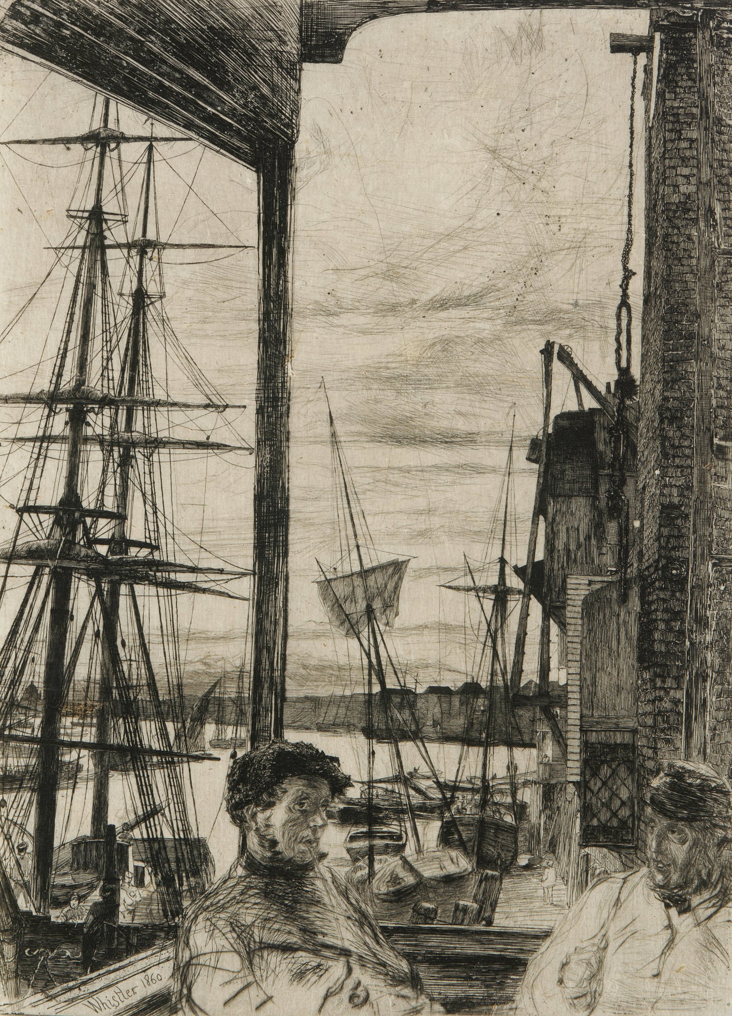 Rotherhithe James Mcneil Whistler vintage poster c1860