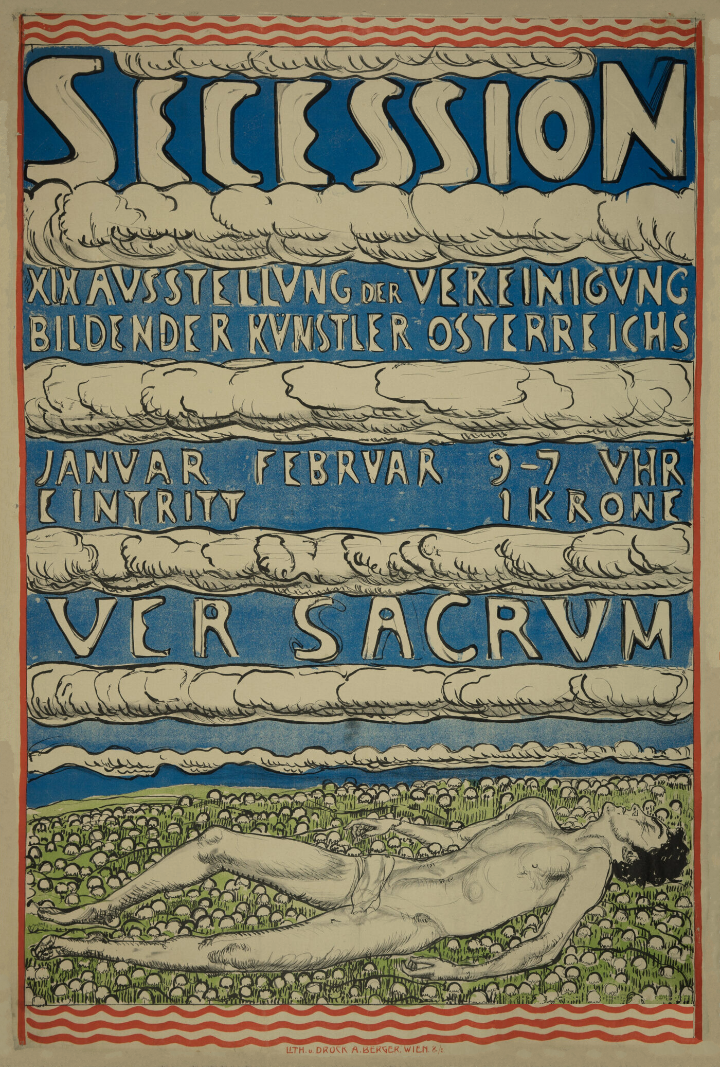 Vintage German advertising poster - Secession XIX Vienna, 1904, Ferdinand Hodler