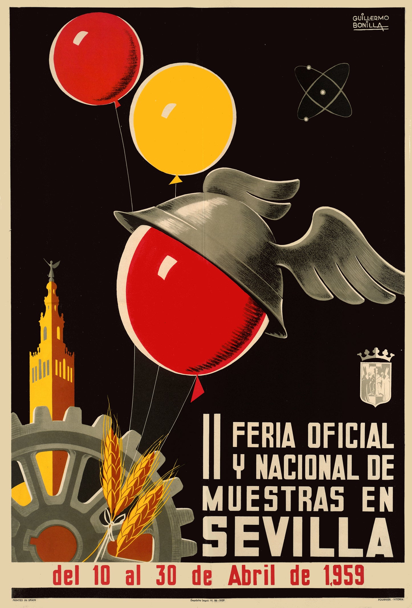Sevilla Feria vintage poster 1959 - Seville festival