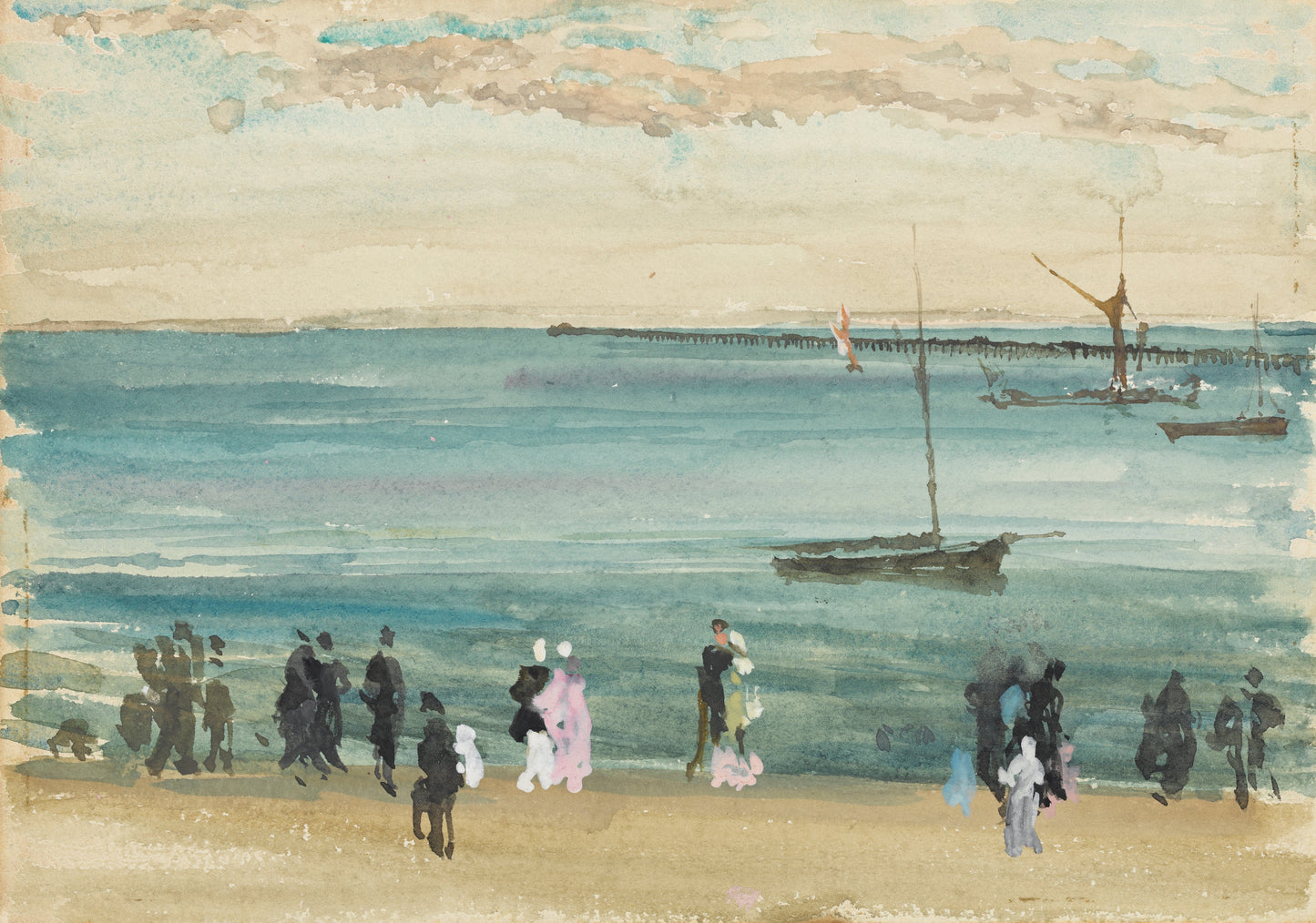 Southend Pier- James Mcneil Whistler vintage poster c1883