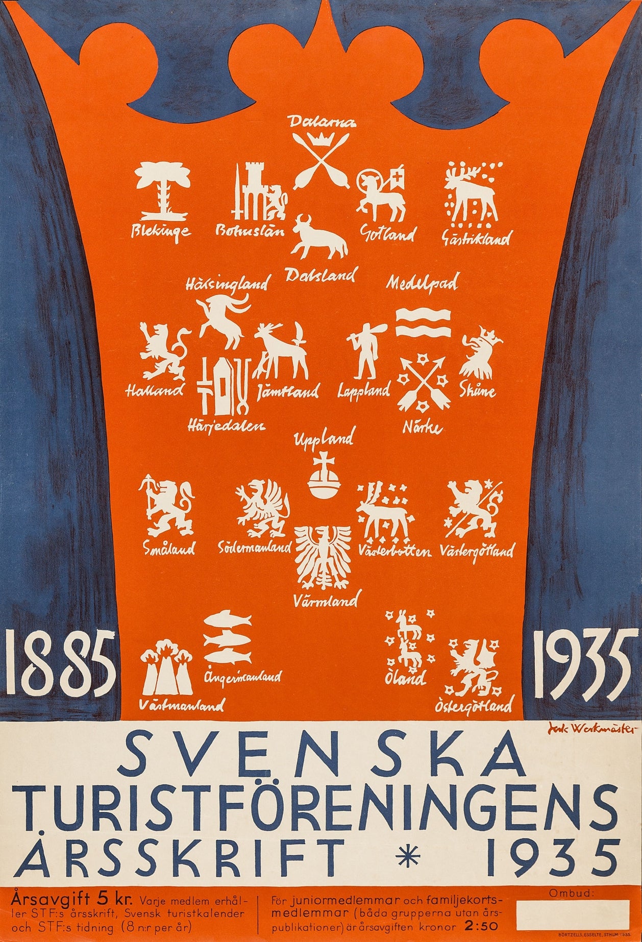 Vintage travel advertisement Swedish Tourist Association 1935