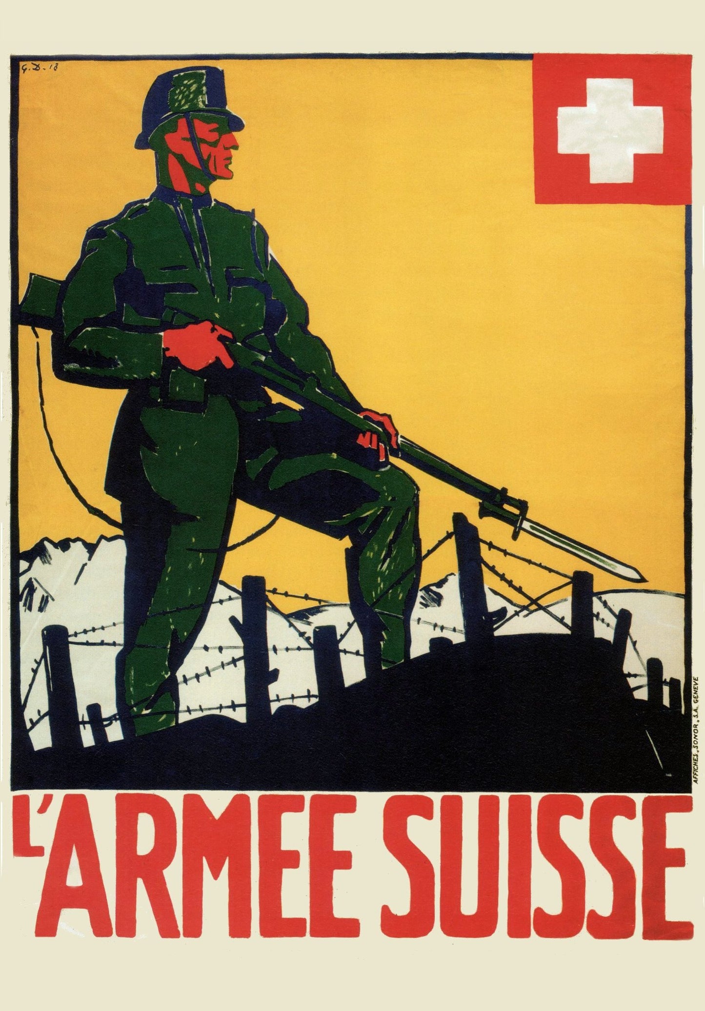 Swiss Army WW1 advertisement Poster