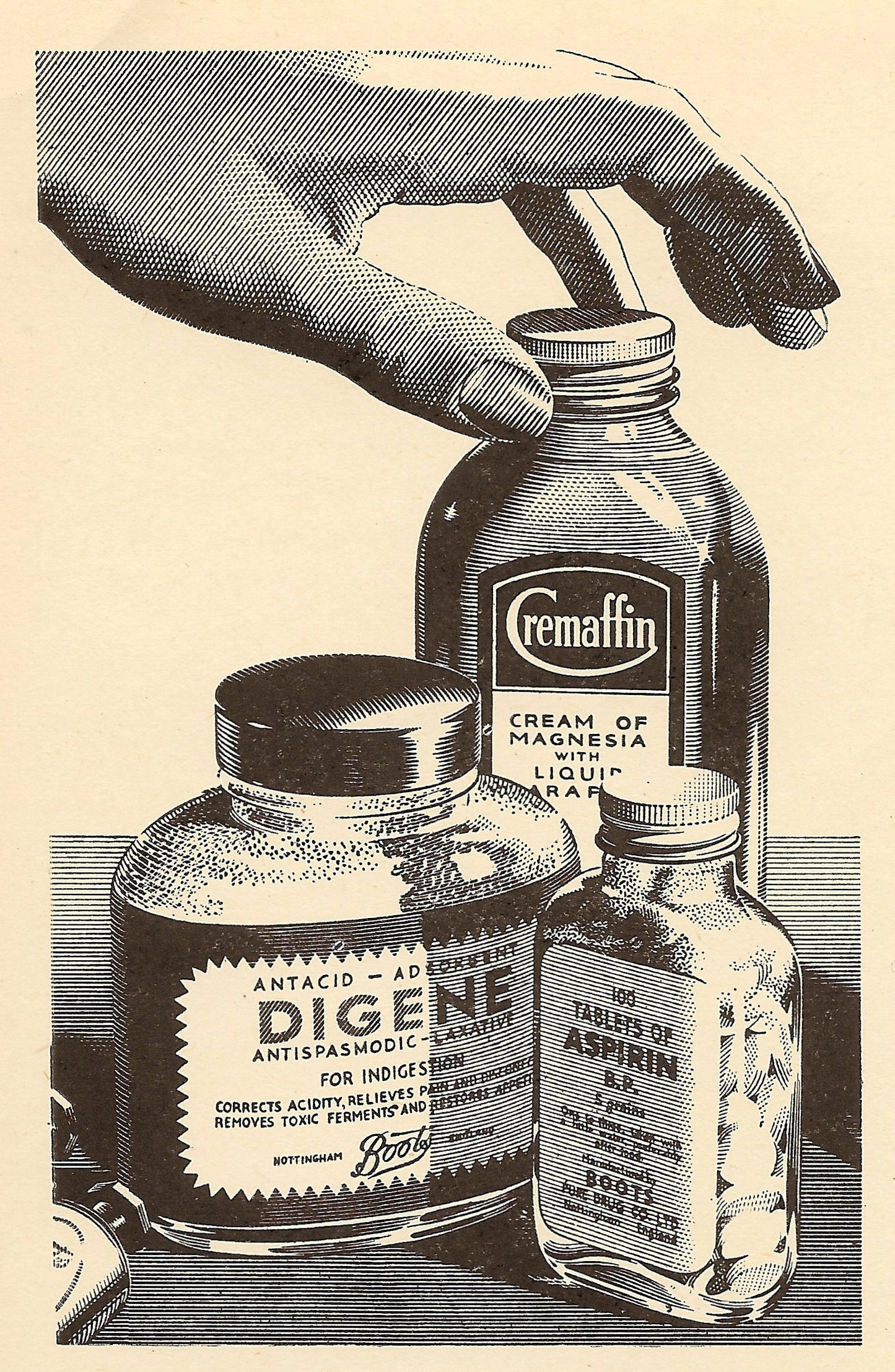 Vintage poster - Three Different Old Medicines