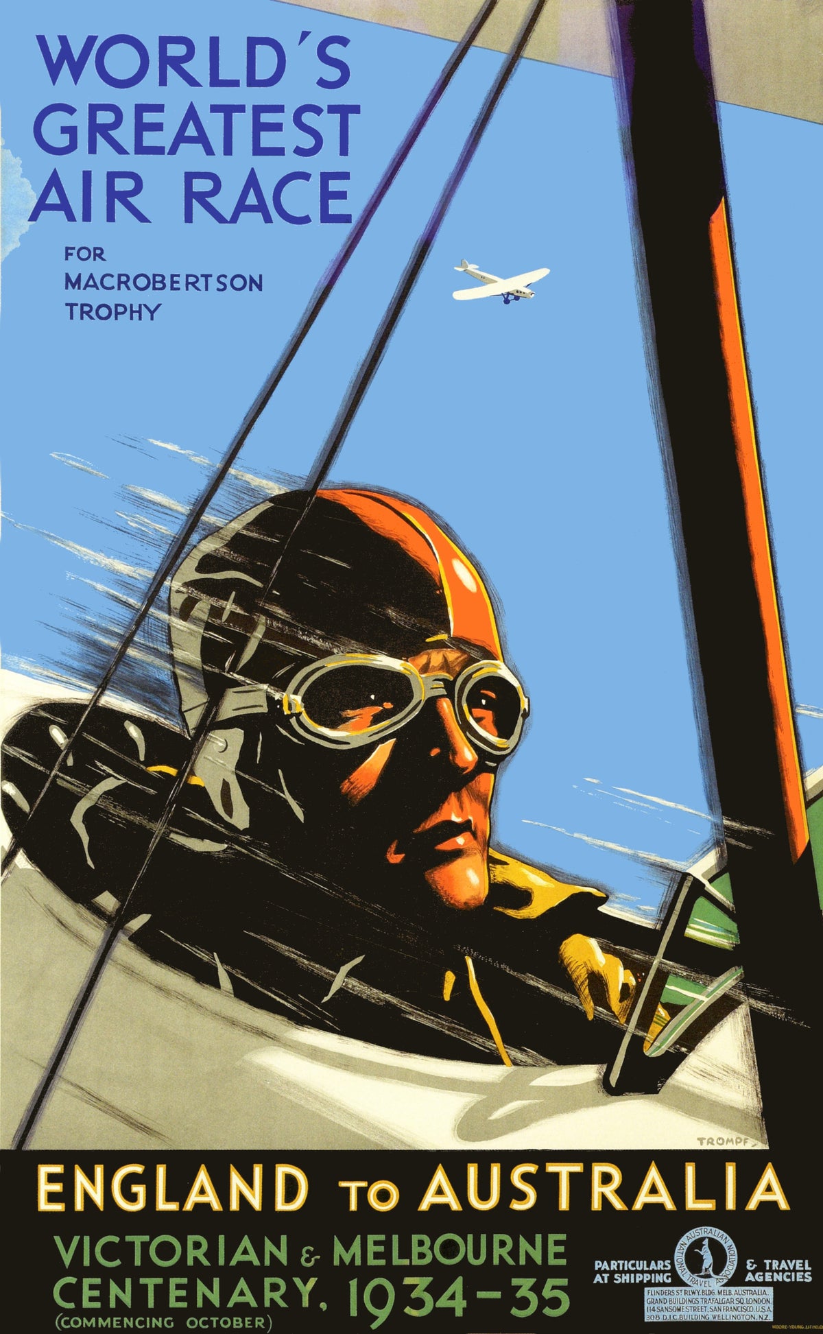 World’s Greatest Air Race 1934 - England to Australia Poster